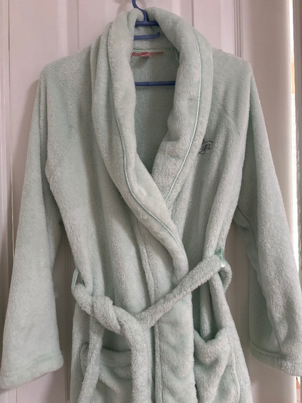 Victoria's Secret Cozy Plush Fleece Robe - Mint Green / Sage - Size XS